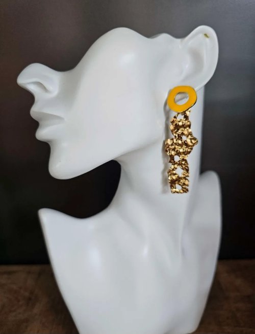 "✨ Oorbellen “Golden Lava Drops”
