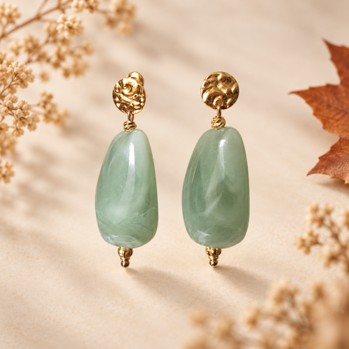 🌿 Oorbellen “Sage Serenity"