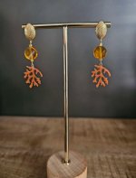 "✨ Amber Coral Drops"