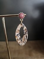 "Rosé Marble Oorbellen"