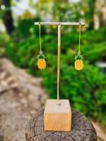 "🍍 Oorbellen "Golden Pine Bliss""