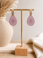 💗 Oorbellen “Fuchsia Lace”