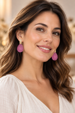 💗 Oorbellen “Fuchsia Lace”